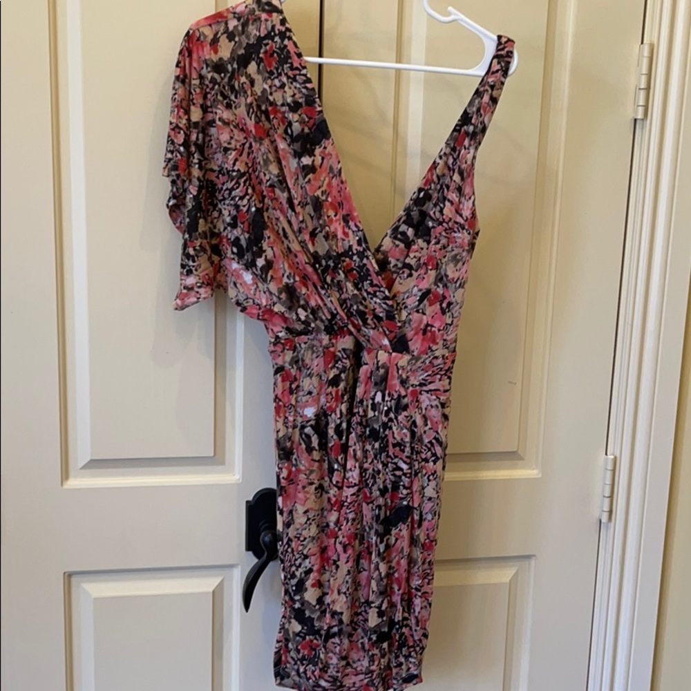 Bebe Coral & Black Medium Dress